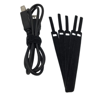 Cinta de gancho y bucle de nailon reutilizable de doble cara, sujetacables con forma de aguja, cinta de sujeción de cables con gancho y bucle inyectado - Product Image 2