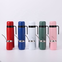 Bouteille isotherme en acier inoxydable avec séparateur à thé, ensemble thermos et tasse pour Yerba Mate