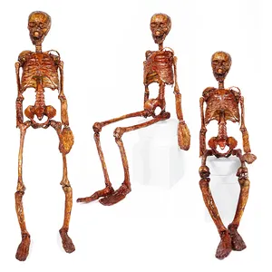 Di alta qualità Horror decorativi spaventosi oggetti di scena festa carbonizzati simulazione decorazione umana scheletri di Halloween