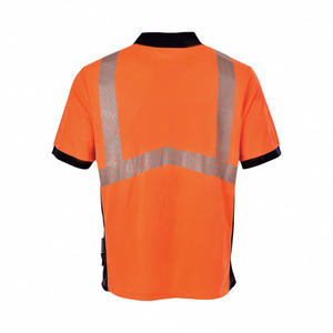 เสื้อยืดสะท้อนแสงสีส้มเรืองแสง Uncle E795 ผลิตจากโพลีเอสเตอร์กันความชื้น เหมาะสำหรับงานก่อสร้าง ขนส่งทางถนน และท่าเรือ - Product Image 3