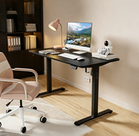 Bureau debout électrique réglable en hauteur avec écran LED numérique et commande à une touche pour bureau à domicile moderne et salle d'étude