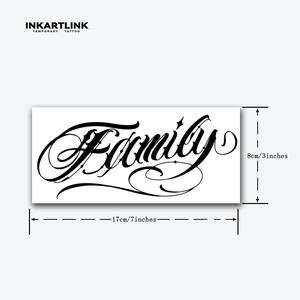 INKARTLINK Pegatinas <span class=keywords><strong>de</strong></span> <span class=keywords><strong>Tatuajes</strong></span> Temporales para el Cuerpo, Pegatinas <span class=keywords><strong>de</strong></span> <span class=keywords><strong>Tatuajes</strong></span> <span class=keywords><strong>de</strong></span> Papel con Letras Familiares, Resistentes al Agua, Ecológicas, <span class=keywords><strong>de</strong></span> Larga Duración (15 Días), al por Mayor - Product Image 4