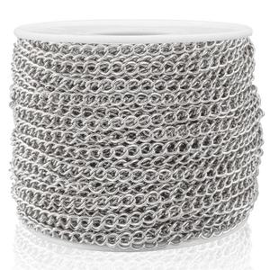 PVD Plated 1mm 1.5mm 2mm Wide Squished <b>Cross</b> Link <b>Chains</b> for DIY Jewelry Making Necklace Bracelet Bulk Accessories - Product Image 3