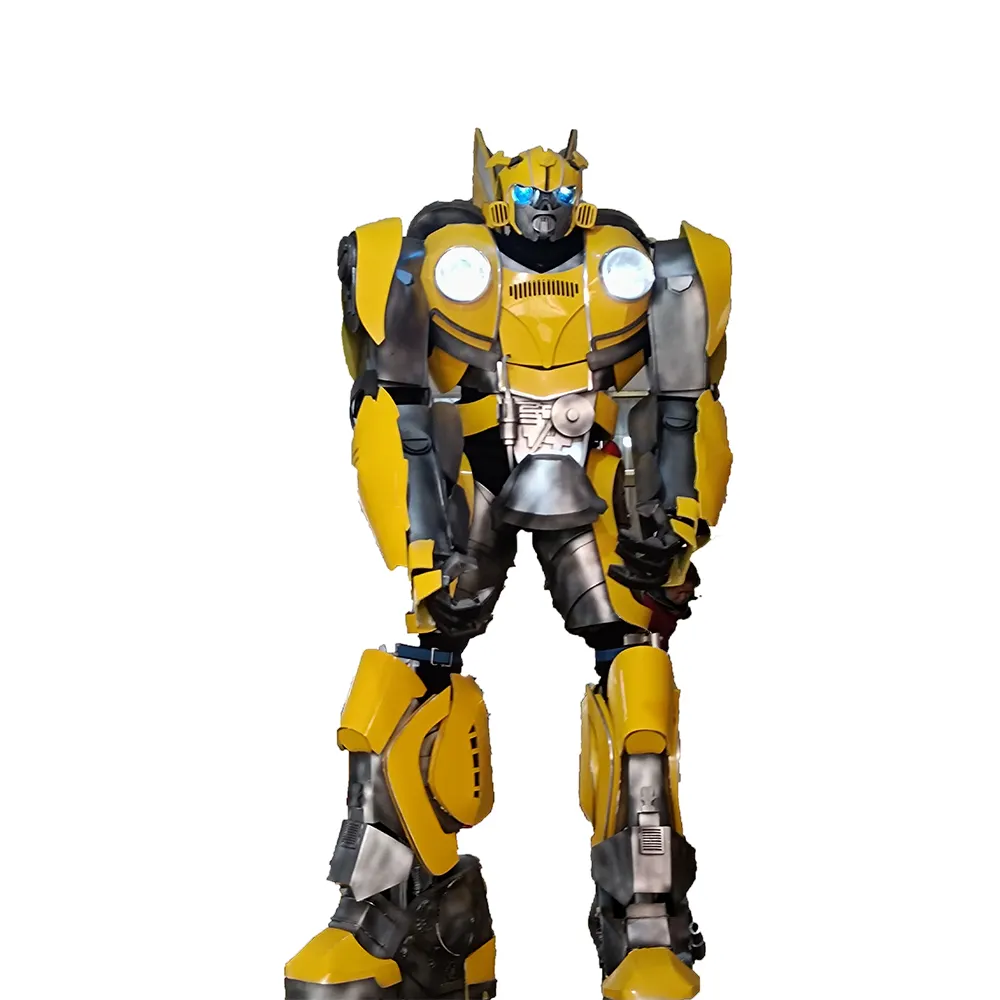 Costume alto 2.7M Bumblebee Cosplay adulto formato gigante Led Robot bambini