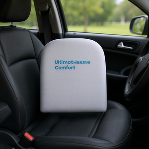 Coussin de siège UltimatHealine en mousse à mémoire de forme pour soulager la sciatique, fermeté moyenne, gris, pour la maison, le bureau, la voiture, le fauteuil roulant, l'avion - Product Image 2