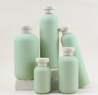 300ml Disque Top Cap HDPE Plastique Shampooing Babycare Rose Vert Bleu Bouteille Lotion Pompe pour Emballage Cosmétique