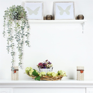 <span class=keywords><strong>Plante</strong></span> <span class=keywords><strong>murale</strong></span> artificielle suspendue, Mandala Eucalyptus, <span class=keywords><strong>plante</strong></span> en pot, lierre vert, couronne de fleurs, plantes décoratives en pot - Product Image 2
