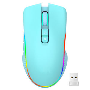 Souris de jeu ergonomique sans fil T26 pour droitiers, port de charge USB Type C, rétroéclairage RVB, mode optique double - Product Image 2