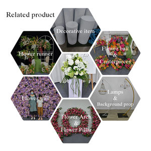 Bunga Mawar Putih Buatan Tangan dari Sutra Artifisial dan Hydrangea Hijau, Dekorasi Pernikahan Modern, Centerpiece Bola Bunga - Product Image 5