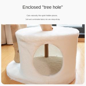 Thiết Kế Cao Rắn Bằng Gỗ Mèo Bài Cây Nhà Trong Nhà Leo Núi Khung Gỗ Mèo Gãi Đồ Chơi Với Tháp Cho Mèo - Product Image 5