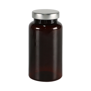 Botella redonda de PET blanco y negro de MOQ bajo, tapas de hojalata brillante de 100ml y 150ml, aprobadas por la FDA para píldoras de selenio, aperitivos probióticos - Product Image 4