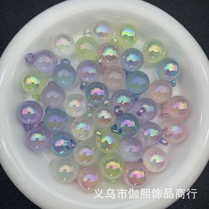 ลูกปัดเจลลี่เรืองแสงสีรุ้ง 16 มม. พลาสติกเรซิ่นสำหรับทำพวงกุญแจ DIY สายคล้องโทรศัพท์ ของตกแต่งรถยนต์ ลายท้องฟ้าเต็มดาว - Product Image 2
