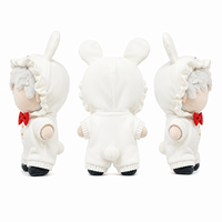 Vêtements de poupée personnalisés : Combinaison à capuche Lapin Blanc pour poupée en coton de 20 cm – Vêtements de jouet OEM ODM en gros