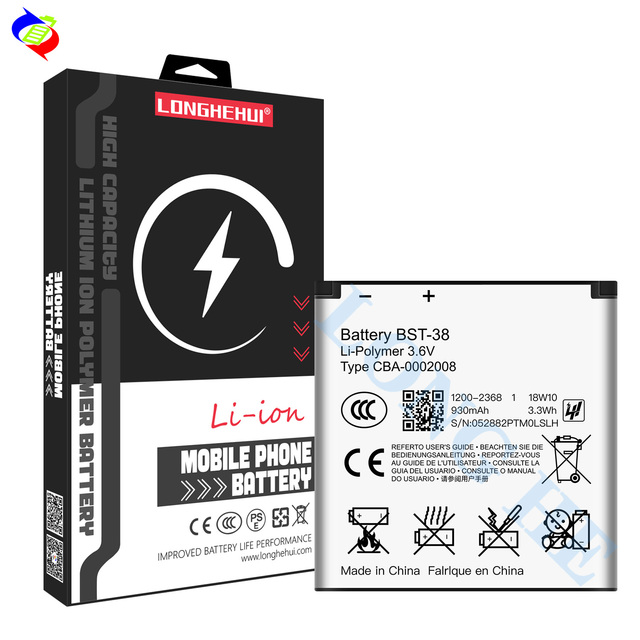 Lithium Cell Polymer BST-38 3.6V 930mAh Replaceable Charging for Sony W995 C510 C902 W580I R3