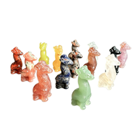 Ornement sculpté en pierre précieuse naturelle de 5 cm, girafe en cristal avec fonction Longstamina, idéal pour les cadeaux de fêtes
