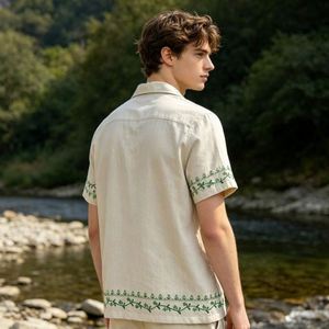 Collar Linen Shirt Cheap Knitted Hawaiin Shirts Men And <b>Boys</b> Button <b>Up</b> Happy Vacation Shirt Linen Blend T-Shirts - Product Image 4