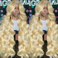 Perruque Lace Frontale HD 13x6 sans colle, 40 pouces, Cheveux Humains Vierges Bruts Indiens, Couleur Blonde 613, pour Femmes