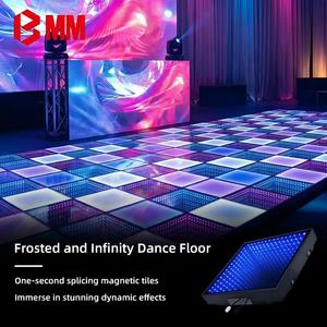 بلاط أرضي تفاعلي LED حساس للضغط بتقنية استشعار، أرضية رقص LED للمنزل وحفلات الزفاف والفعاليات والديسكو - Product Image 1