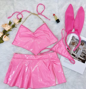 Conjunto de Bikini Sexy de Conejita, Poliéster Antibacteriano, Bordado, Talle Bajo, con Tirantes, Foshan - Product Image 6