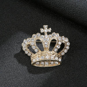 Broches de Corona de Estilo Retro <span class=keywords><strong>para</strong></span> Fiesta, de Aleación Metálica con Cristales de Imitación, Multi-Estilo, <span class=keywords><strong>para</strong></span> <span class=keywords><strong>Traje</strong></span> de Hombre, Cuello de <span class=keywords><strong>Camisa</strong></span>, Borla, Insignia - Product Image 1