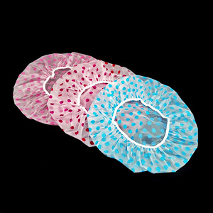 Thickened Waterproof Shower Cap for Women, <b>Printed</b> Adult Bath Cap, Oil-proof Hat, <b>Extra</b> <b>Large</b> PEVA Shower Cap - Product Image 2