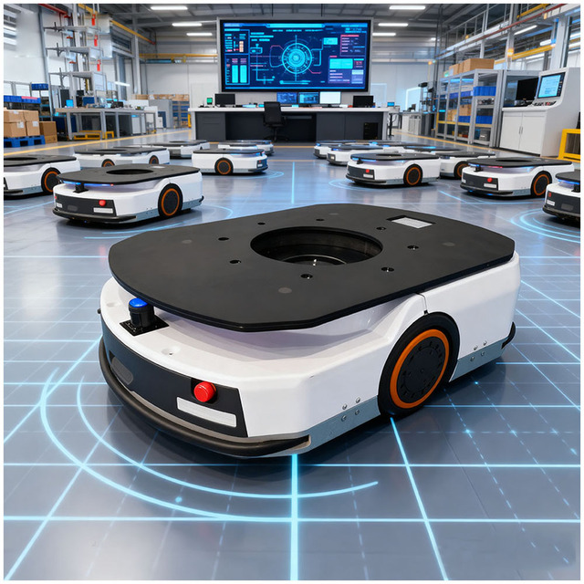 TZBOT 600KG Material Handling Equipment Intelligent Laser Navigation Unmanned Control AMR Robot with Rotary Lifting Mechanism
