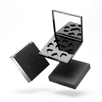 Palette de fards à paupières portable en forme de cœur avec miroir pour trousse de maquillage, emballage personnalisé en plastique AB, logo personnalisé