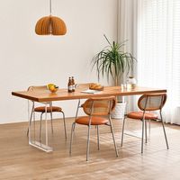 Bestseller Moderner Einzigartiger Rechteckiger Holz-Acryl Esstisch Rechteckiges Esszimmer-Set