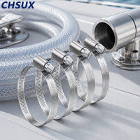 CHSUX Colliers de serrage industriels personnalisés en acier inoxydable à vis sans fin, 4 pièces, réglables, pour flexibles, fabricant de composants de quincaillerie