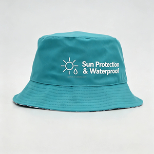 OEM Custom Bucket <b>Hat</b> Embroidery Logo Fisherman Cap with String Full Heat Dye Sublimation Transfer Printing High Quality for Men - Product Image 3