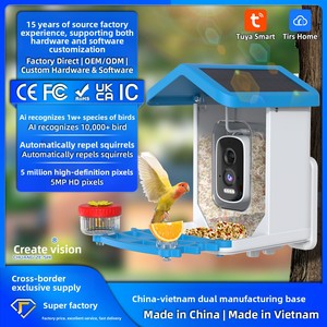 Mangeoire à oiseaux intelligente automatique et écologique avec caméra, alimentée par énergie solaire, reconnaissance d'oiseaux par IA, HD, détachable, 1200g - Product Image 3