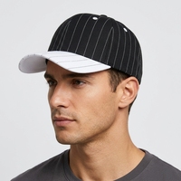 Casquette de baseball pour hommes en coton de haute qualité avec patch brodé et logo en caoutchouc à cinq panneaux