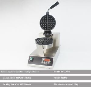 <span class=keywords><strong>Gaufrier</strong></span> électrique multifonctionnel en acier inoxydable Commercial Electric, neuf, pour usage domestique et professionnel, pour gaufres et crêpes rotatives - Product Image 3