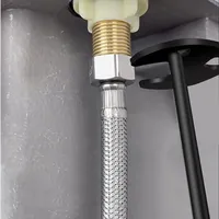 Outil de plomberie de réparation domestique clé d'évier clé d'évier clé de robinet d'évier tuyau de plomberie clé hexagonale à quatre griffes clé de salle de bain ensemble d'outils