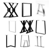 Pieds de table métalliques robustes, vente chaude, fourniture d'usine de quincaillerie pour meubles, plusieurs styles, base de table en gros
