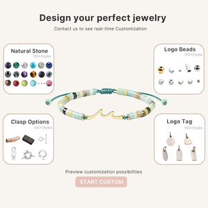Stainless Steel Natural Stone Bohemian Adjustable Beaded 18K Gold Plated Ball Shape <b>Healing</b> Geometric Pattern Unisex Birthday - Product Image 3