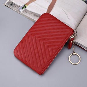New Arrival Women PU Leather Wallet Custom Ladies Credit Cardholder Women Zip ID Card Holder Wallet Key Pouch Card Holder - Product Image 3