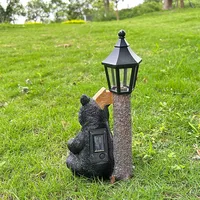 Statue d'ours en résine en gros, réaliste, artistique, peinte à la main, sculpture d'ours noir et brun pour l'intérieur, l'extérieur, le jardin, le zoo, le paysage