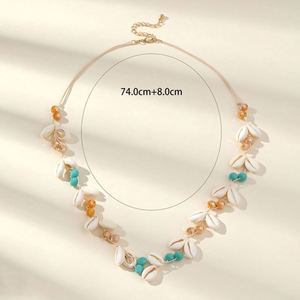 Elegant Dainty Stainless Steel Trendy Rose Gold Plated Flower Necklace 2025 Women's Crystal Beaded Chain <b>Choker</b> Wedding Jewelry - Product Image 4