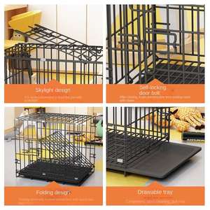 Wholesale Folding Metal Wire <b>Dog</b> Crate Two-Door Pet Cages Carriers <b>Houses</b> Large Kennel Collapsible Pet <b>Dog</b> Cage - Product Image 4