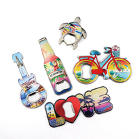Ouvre-bouteille magnétique en métal en forme de bouteille, souvenir touristique des îles, impression personnalisée de logo en feuille, vente en gros