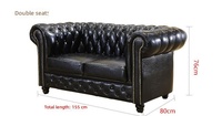 Leder-Wartesofa mit Knopfheftung und Nagelkopfverzierung, Empfangsstuhl für Schönheitssalon, Büro und Lobby-Möbel