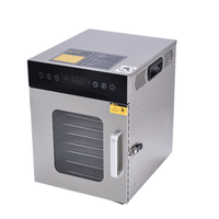 Deshidratador de Frutas y Verduras Multifuncional Lerford FD-08B, Duradero, de Alta Capacidad, de Acero Inoxidable, Secador de Alimentos Industrial, 30-90°C