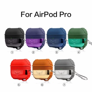 Vente en gros d'usine pour AirPod Series Housse de protection pour écouteurs Silicone antichoc deux-en-un de luxe + PC avec logo personnalisable - Product Image 2