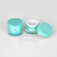 Pot en plastique cosmétique acrylique personnalisé de luxe unique de 15 g, rose, mini, pour le soin de la peau, petit, pour le visage, le corps, les yeux, avec couvercle