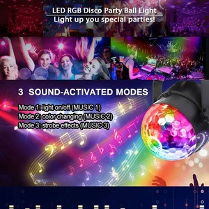 Âm thanh kích hoạt Đảng <span class=keywords><strong>Lights</strong></span> với từ xa DJ Chiếu sáng Disco Ball <span class=keywords><strong>Strobe</strong></span> ánh sáng sân khấu cho trang trí phòng nhà - Product Image 4