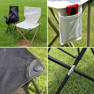 Silla Plegable para Exteriores Ruida 57x33x26 cm, Silla de Jardín Portátil Plegable para Camping, Picnic, Pesca y Dibujo - Product Image 3