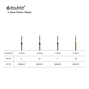 Bộ mũi khoan móng điện WILSON hình ngọn lửa 1.5mm, loại bỏ da thừa, đầu kim cương, bán chạy - Product Image 3
