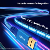 Cable de Extensión USB 3.0 Macho a Hembra, Carcasa de Aluminio, Conexión de Datos, Cable de Transmisión de Alta Velocidad para Ratón, Teclado, Impresora