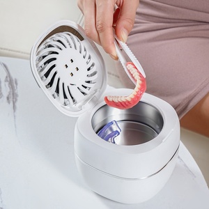 Uv Led Retainer Ultrasonic <b>Cleaner</b> With Drying Function Mini Portable Dental Jewelry <b>Ultrasound</b> Cleaning Machine - Product Image 2